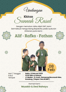 Desain Undangan Khitan Sunnah Rasul - Aprint Media