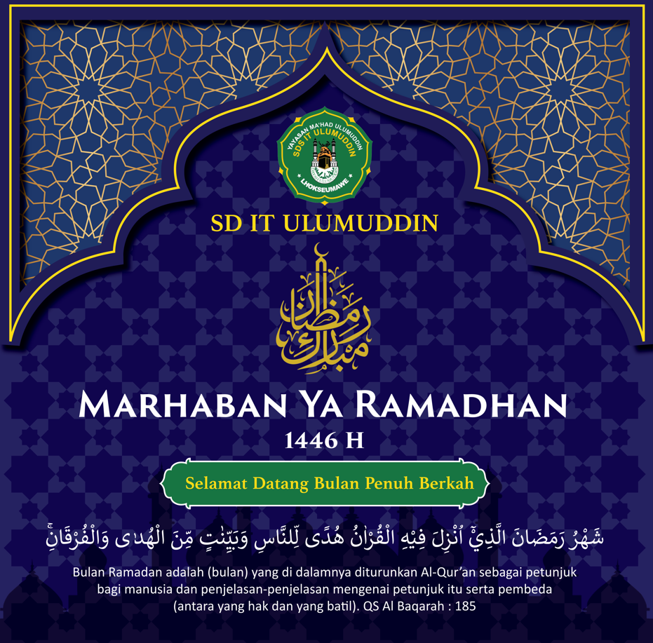 Spanduk Latar Marhaban Ya Ramadhan SD IT Ulumuddin