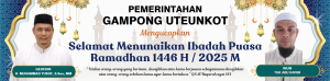 Spanduk Ramadhan Gampong Uteunkot Lhokseumawe