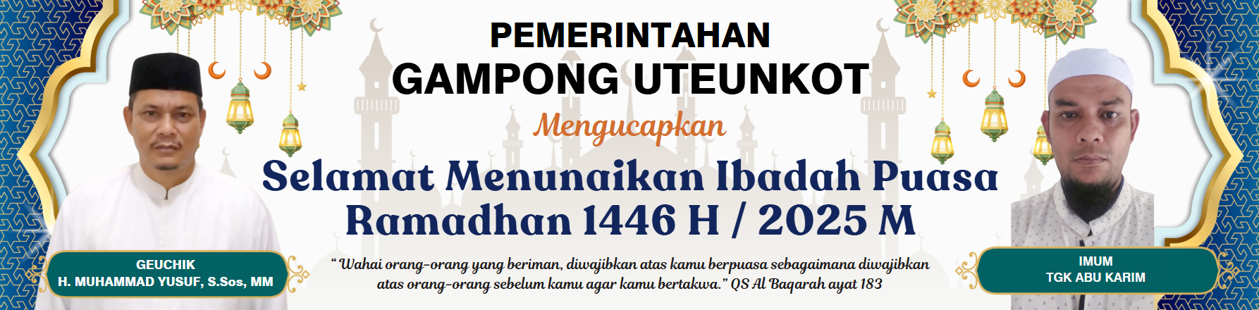 Spanduk Ramadhan Gampong Uteunkot Lhokseumawe
